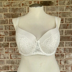 Auden White Battenberg Lace Plus Size Balconette Bra
